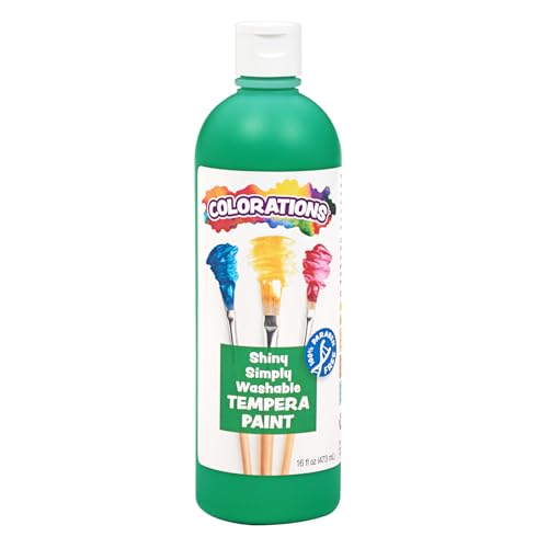 Colorations SSWTGR Simply Shiny Washable Tempera, Green - 16 oz. - color: Green