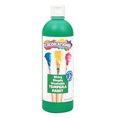 Colorations SSWTGR Simply Shiny Washable Tempera, Green - 16 oz. - color: Green