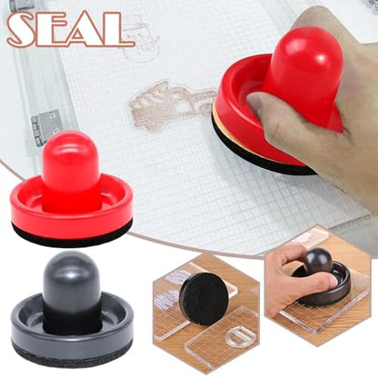 Red Acrylic Stamping Pressure Tool for Clear Stamps Scrapbooking Used to Put Even Pressure On Stamp Platform Precision Press Craft Hand Tools for Scrapbooking Embossing Cardmaking Seal Stamps