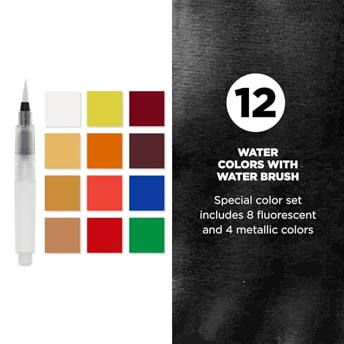 SAKURA Pocket Set Koi Watercolor Kit, 12 Colors Count