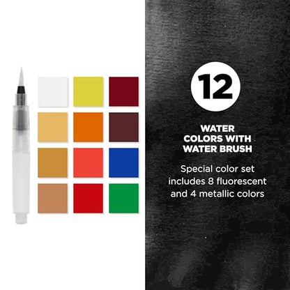 SAKURA Pocket Set Koi Watercolor Kit, 12 Colors Count