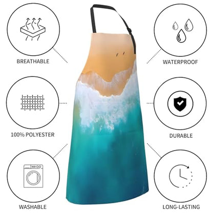 Beach For Waterproof Adjustable Adult Apron With Pockets For Men And Women Cooking, Painting