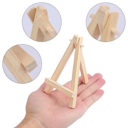 Yiksonyo 96 Pack 4.5 Inch Wooden Easel, Tabletop Wood Easels, Small Wooden Easel for Painting, Art, and Crafts - size: 96 Pack 4.5 Inch