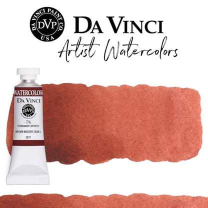 DA VINCI PAINTS Professional Artist Watercolor Paint, Brown Madder (Quinacridone), 15mL - color: Brown Madder (Quinacridone), style: 15mL