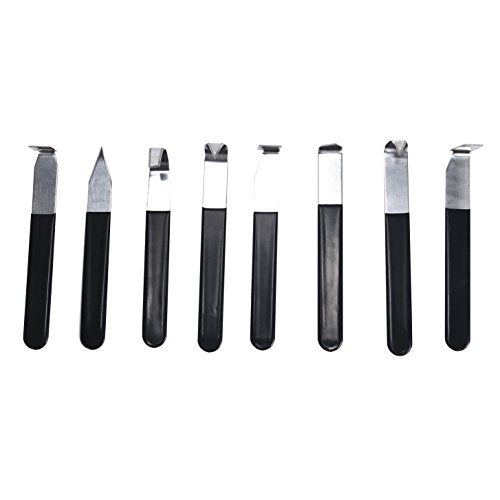 YaeTek 8 Pack Pottery Tools Stainless Steel, 8 Styles Carving Shaping Knives Craft Trimming Clay Sculpture Hand Tools Artist Ceramic Tools Set for Carving, Sculpting, Shaping, Modeling