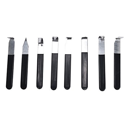 YaeTek 8 Pack Pottery Tools Stainless Steel, 8 Styles Carving Shaping Knives Craft Trimming Clay Sculpture Hand Tools Artist Ceramic Tools Set for Carving, Sculpting, Shaping, Modeling