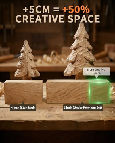 Basswood Carving Blocks for Beginners - 6Pcs 6" x 2" x 2" Large Soft Whittling Wood Blanks - Ready to Use for Crafts Kids & Adults Woodworking Projects - color: 6 PCS (6"x2"x2")