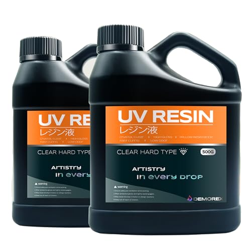 UV Resin Crystal Clear Hard Type - Fast Curing UV Epoxy Resin for Jewelry Making Craft Decoration, Hard Transparent Glue Solar Cure Sunlight Activated Resin Casting, Coating 1000g - size: 1000g