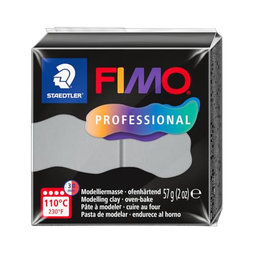 STAEDTLER 8040-80 ST, Modelling Clay Fimo Prof 57 g Dolphin Grey, Standard - color: Fimo Prof Modelling Clay 57g Dolphin Grey
