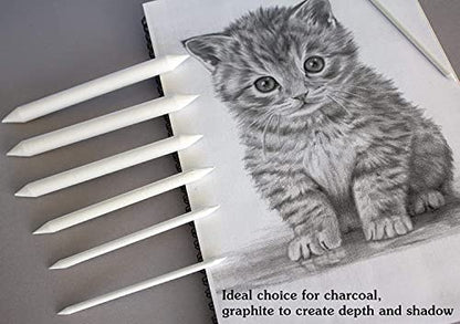 43 PCS Blending Stumps and Tortillions Paper Art Blenders Sketch Drawing | Sketch Wipe Scrapers,Rub Sponge,Kneaded Eraser,Sandpaper Sharpeners,Pencil Extension,Replacement Heads ,Washable Reusable - size: 1 Count (Pack of 43)