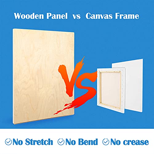 Unfinished Birch Wood Canvas Panels Kit, Falling in Art 2 Pack of 16x20’’ Studio 3/4’’ Deep Cradle Boards for Pouring Art, Crafts, Painting, and More - size: 16*20 2-pack