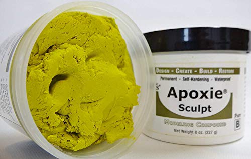 Aves Apoxie Sculpt - 2 Part Modeling Compound (A & B) - 1 lb, Apoxie Sculpt for Sculpting, Modeling, Filling, Repairing, Simple to Use and Durable Self-Hardening Modeling Compound - Yellow