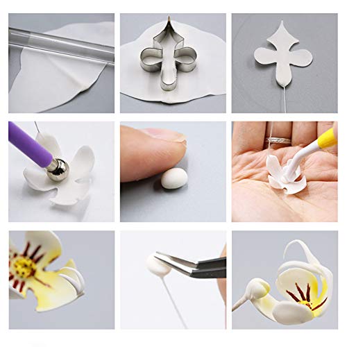 3pcs/set Butterfly Orchid Sugar Flower Cutter Set Fondant Cake Sugarcraft Decorating Tools-Small