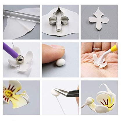 3pcs/set Butterfly Orchid Sugar Flower Cutter Set Fondant Cake Sugarcraft Decorating Tools-Small