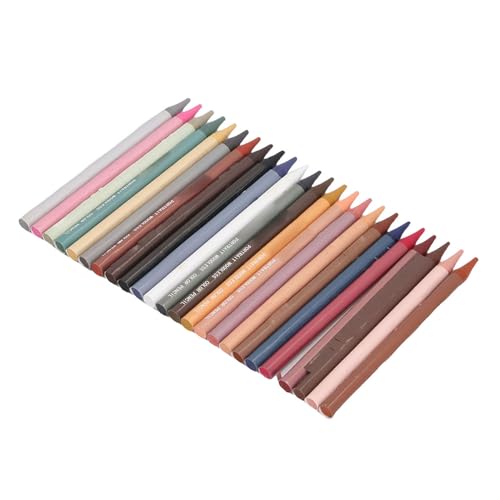 24 Color Oil Based Drawing Pencils, Vibrant Pigment Drawing Pencils with Woodless Construction, Ideal for Art Sketching, Illustration & Coloring