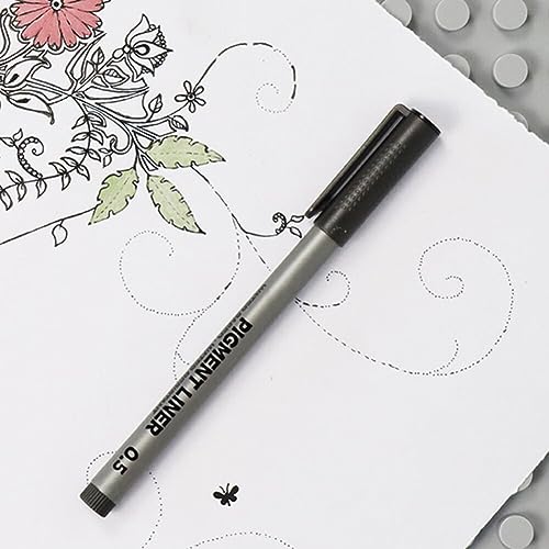 Precision Micro-Line Pens, Set of 9 Size Black Micro-Pen Fineliner Ink Pens, Quick Drying Ink Waterproof Archival Ink Multiliner Pens for Artist Illustration, Sketching, Technical Drawing, Calligraphy