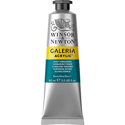 Winsor & Newton Galeria Acrylic Color, 60ml (2-oz) Tube, Deep Turquoise - color: Deep Turquoise, style: 2-oz Tube
