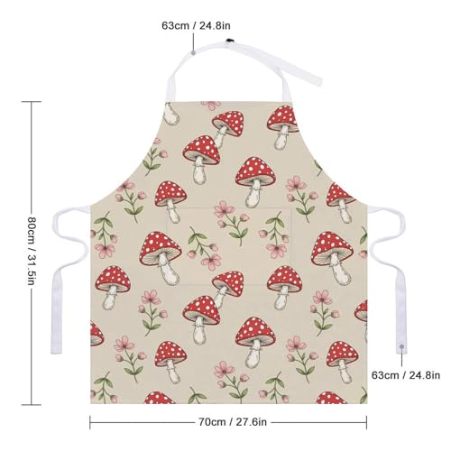 Cooking Apron for Adults with Pockets, Waterproof Oil Resistant Bib for Kitchen Restaurant BBQ Baking - color: Style (335)