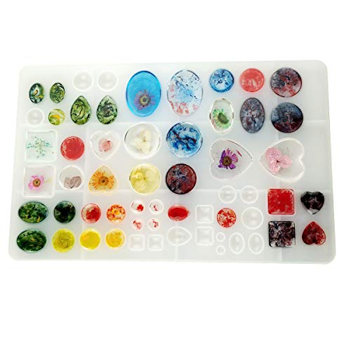 yuntop Jewelry Casting Molds,Gem Jewelry Silicone Casting Mold, for Resin Epoxy DIY Crafting, Earring, Pendant, Studs Jewelry Making (Large) - size: large