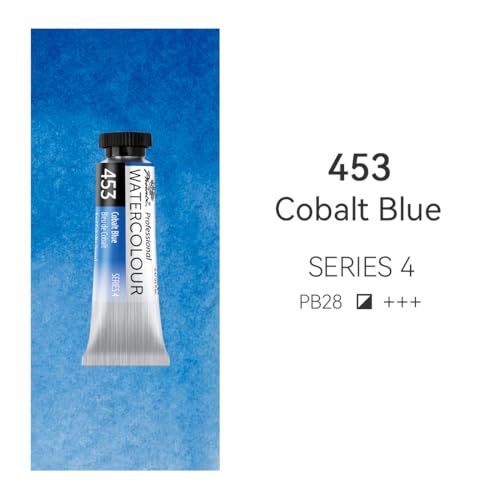 PHOENIX Professional Watercolor Paint Single Tube - 0.47 Fl Oz / 14ml - Cobalt Blue - color: Cobalt Blue, size: 0.47 Fl Oz (Pack of 1)