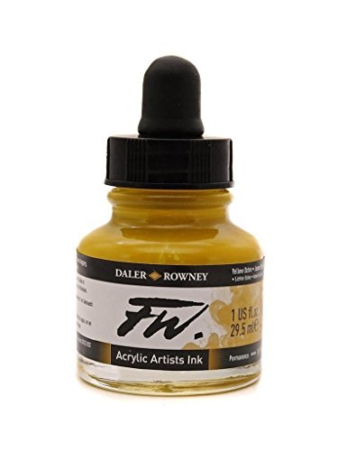 Daler Rowney FW Artists Acrylic Ink 29.5 ML Pot - Yellow Ochre