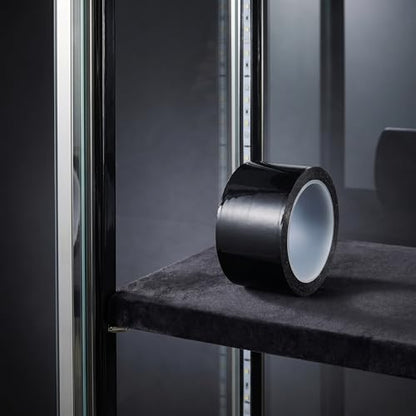 OUNONA 1 Roll Blackout Tape for Electronics - 2" x164ft PET Film Light Blocking Adhesive Tape - Heat Resistant and Waterproof - Single-Sided for LED Lights Screens and Glare Shielding - size: 5000.00X5.00X0.10CM
