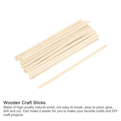 DMiotech 50 Pack 7" x 0.2" Paint Stir Sticks,Strong Natural Craft Sticks,Wooden Paint Stirrers Mixing Stick for Epoxy Resin and Making DIY Craft,Wood Color
