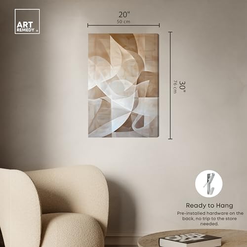 Art Remedy Scattered Thoughts Gallery Wrapped Abstract Shapes 1 Piece Canvas Wall Art, 20" x 30", Gallery Wrapped - color: Gallery Wrapped, size: 30"L x 20"W