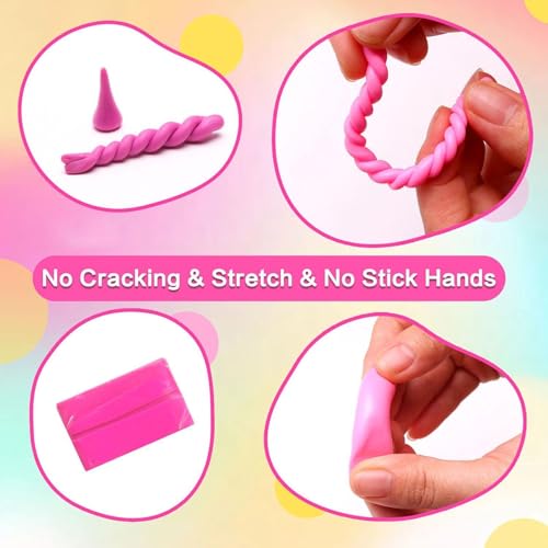 24-Color Self-Hardening Dough Toys - Air Dry Clay Kit, Kids Modeling Sculpting Foam with Sculpt Tools, Magic Crafting Pack, DIY Educational Slimes Set, Colorful Medium for School Art Projects