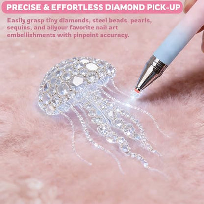 Diamond Painting Roller & Wax Pen Kit, Diamond Art Tools Set | Smooth roller and refillable wax pen help press drills firmly and pick gems faster