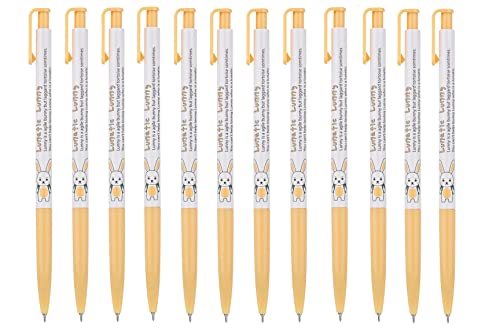 ZEESOON Xeno Lunatic Lunny 0.38mm Slim Ball Point Pen Dozen Box 12 Pcs, Made in Korea (Orange 12pcs) - color: Orange 12pcs