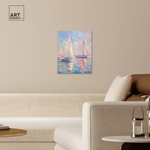 Art Remedy Set Sail Gallery Wrapped Sailing 1 Piece Canvas Wall Art, 16" x 20", Gallery Wrapped - color: Gallery Wrapped, size: 20"L x 16"W
