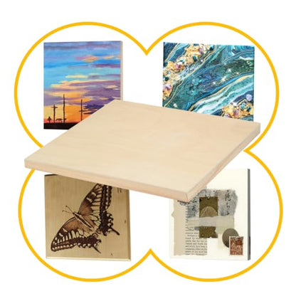 2 Pack Unfinished Wooden Canvas Panels, 26x40 Gallery Birch Wood Panels Kit, 1 1/2" Deep Art Cradle Boards for Acrylic Painting, Pouring and Burning - size: 26*40 2 Pack