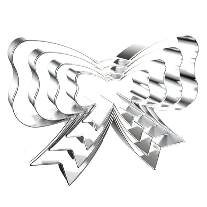 Bow Cookie Cutter Set - 5 inch, 4 inch, 3 inch, 2 inch - 4 Piece Ribbon Bow Tie Bowtie Bowknot Cookie Cutters Shapes Molds - Stainless Steel
