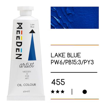 MEEDEN Artist Grade Oil Paint: Lake Blue - 60ml/2oz Tube - Professional Art Paints for Canvas Painting - color: Lake Blue, style: 60ml/2oz
