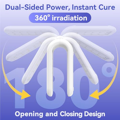 ISTOYO UV Light for Resin, Large Double-Sided 36 LED Fast Curing Lamp ﻿ | 7 Timer Settings, Digital Display, 180° Adjustable Stand, For Jewelry Making & DIY Crafts - size: 9.8'L×5.5'W×4.3'H