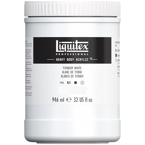 Liquitex Professional Heavy Body Acrylic Paint, 32-oz (946ml) Pot, Titanium White - color: Titanium White, style: 32-oz Pot
