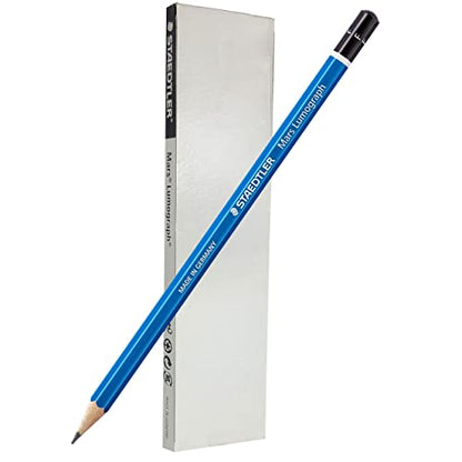 STAEDTLER Mars Lumograph F Graphite Art Drawing Pencil, 6 Pencils - style: F