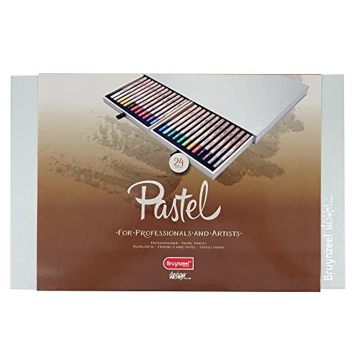 Bruynzeel Design Pastel 24 Artist Pastel Pencils in Wooden Case