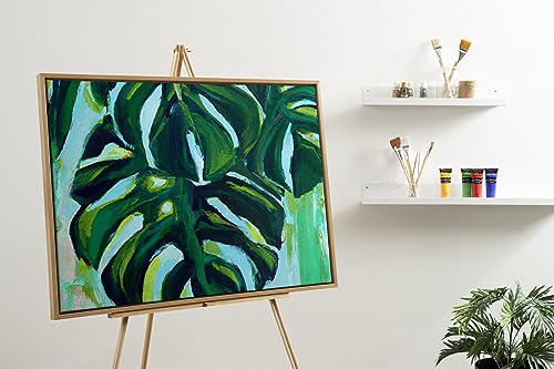 Kate and Laurel Sylvie Blank Framed Canvas Wall Art, 28x38 Natural, Modern Empty Canvas for Paint-Your-Own Art, Premium Canvas Already Framed - color: Natural, size: 28"L x 38"W