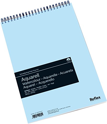 Schoellershammer Watercolour Pad A3, 30 Sheets, Spiral Bound, 300gsm White Paper, VF5004059 - size: A3, style: Watercolour (300gsm)