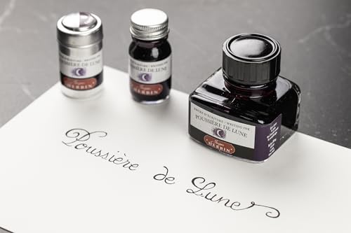 J. Herbin Fountain Pen Ink - 30 ml Bottled - Poussiere de Lune, 1.01 Fl Oz (Pack of 1) - color: Poussiere De Lune, size: 1 fl oz