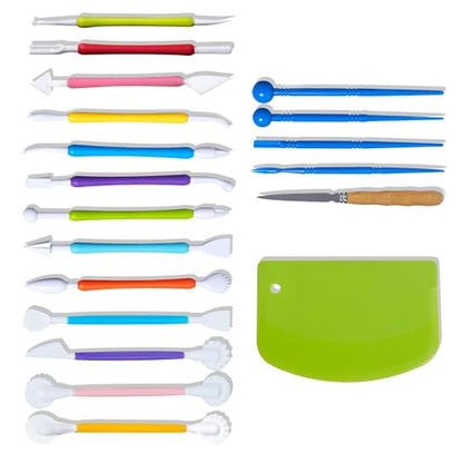 19 Pcs Clay Sculpting Tools, Polymer Clay Tools & Air Dry Clay Accessories, Modeling Clay Kit for Kids & Adults, Pottery Ceramic Tools Sculpting Tool Set with Stylus & Scraper - size: Pack of 19