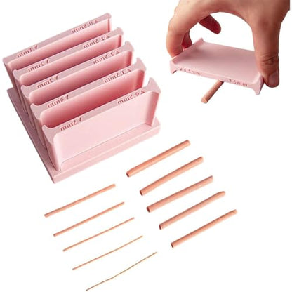 Polymer Clay Thickness String Roller Tool, Professional Polymer Clay Roller with Precise Thickness Control, Pottery Teaching Rolling Mud Stick Guide Tools for DIY Crafts and Jewelry Making