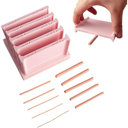 Polymer Clay Thickness String Roller Tool, Professional Polymer Clay Roller with Precise Thickness Control, Pottery Teaching Rolling Mud Stick Guide Tools for DIY Crafts and Jewelry Making