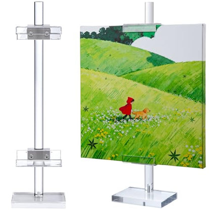 Adjustable Tabletop Acrylic Easel Stand for Picture Frames & Photo Display – Art Easel, Holds Frames up to 17" H, Perfect for Table Decor, Wedding Sign, Artwork Holder (1) - size: 1-Pack, 17"H
