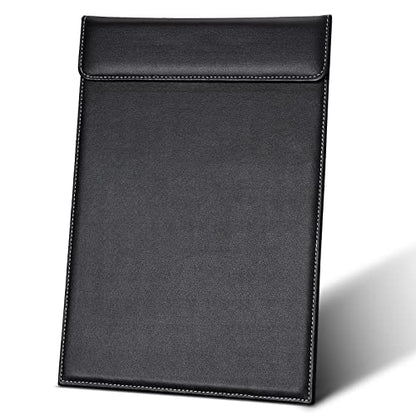 Leather Clipboard, Black Clipboards A4 Letter Size Clip Board for Nurses, GORESE Clip Board for Classroom, Smooth Writing Low Magnetic Profile Clip Boards for Kids Women Office Work 9" x 12.5" - style: A4-Black-A042