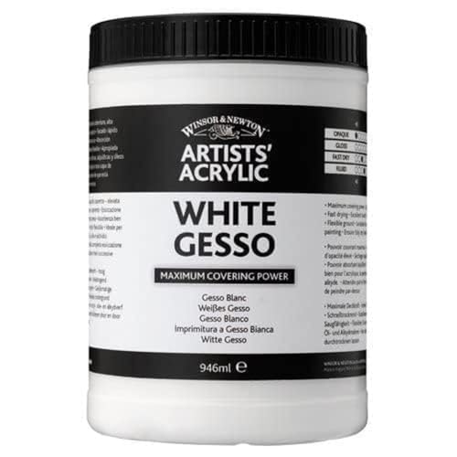 Winsor & Newton Professional Acrylic Medium, White Gesso, 946ml (32-oz) - color: White Gesso, style: 946ml (32-oz)