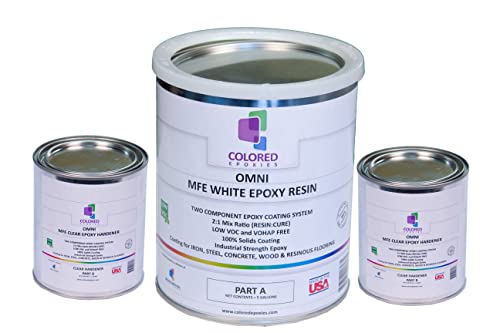 colored epoxies White Epoxy Resin for Bar Tops, Table Tops, Wood, Concrete, Epoxy Art & Crafts 1.5 Gallon - color: White, style: 1.5 Gallon