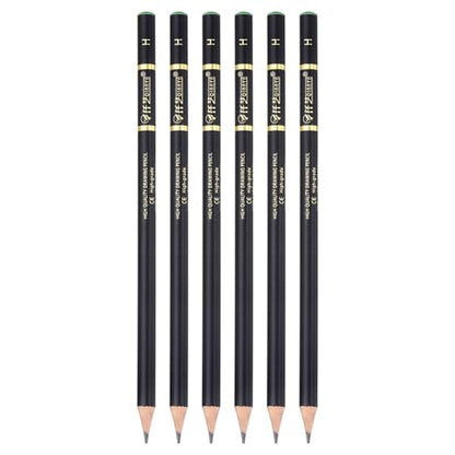 PATIKIL 6Pcs Drawing Pencils for Sketching, H Refill Sketch Pencils for Drawing, Graphite Art Pencil Set Professional Resistant Lead for Painting Shading Artist Office Supplies - size: H